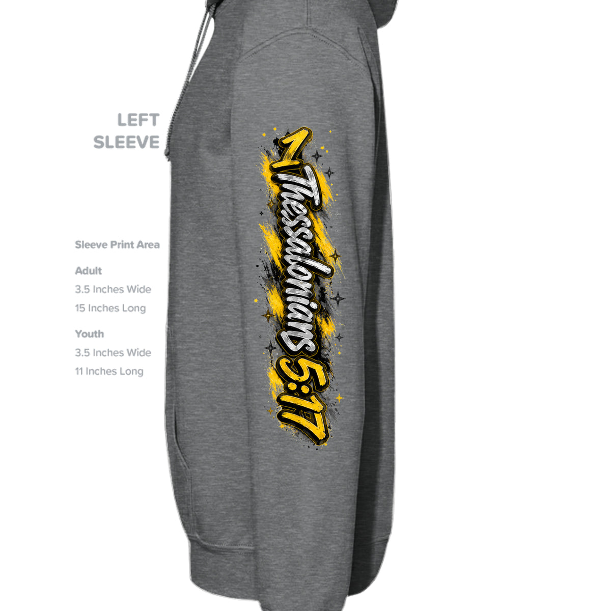 Fan Charcoal Heather - G185 - SLEEVE_LEFT